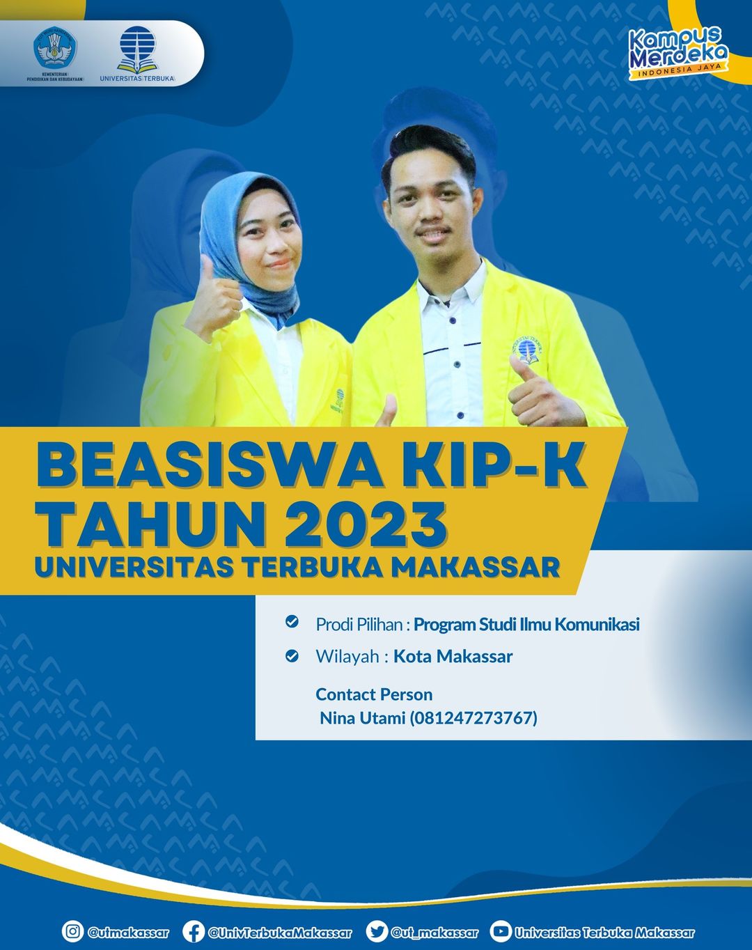 BEASISWA KIP-K TAHUN 2023 – UNIVERSITAS TERBUKA MAKASSAR - Universitas ...