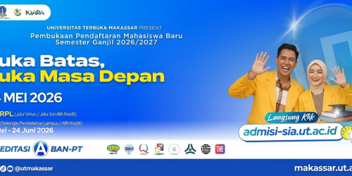 UT Makassar Kembali Buka Penerimaan Mahasiswa Baru Mulai 4 Mei 2026