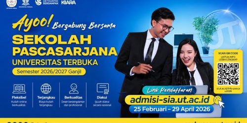 Pendaftaran Mahasiswa Baru Pascasarjana UT Dibuka, Perkuat Akses Pendidikan Magister Berbasis Pembelajaran Jarak Jauh